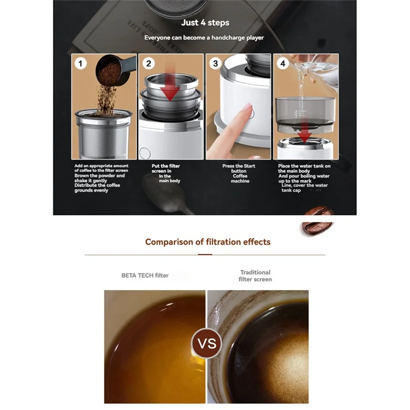 Caffio PressGo™ Portable Coffee Maker